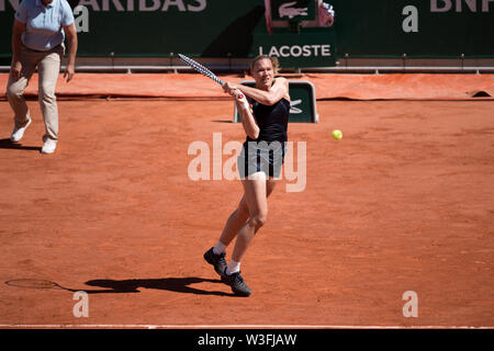 Kaia Kanepi à partir de l'Estonie au cours de la 13e journée de l'Open de France le 2 juin 2019 à Paris, France Banque D'Images