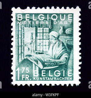 Timbre Belgique -1948 Banque D'Images