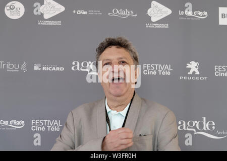 Cap d'Agde, France. 21th juin 2019.Gerard Moulevrier fréquente l'Hérault du cinéma et de la télévision au Cap d'Agde en France Banque D'Images