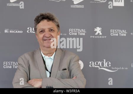 Cap d'Agde, France. 21th juin 2019.Gerard Moulevrier fréquente l'Hérault du cinéma et de la télévision au Cap d'Agde en France Banque D'Images