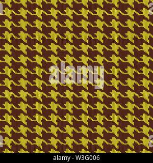 Houndstooth motif laine tricotés sans couture. Hounds Tooth check jaune Illustration de Vecteur