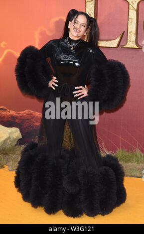 Londres, Royaume-Uni. Rosalia la première européenne du Roi Lion a tenu à Odéon Leicester Square, Londres le dimanche 14 juillet 2019 Ref : CMT392-J5174-150719 Vivienne Vincent/Monument des médias. . Banque D'Images