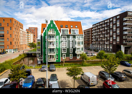 Zaandam Pays-bas, zone résidentielle, Vurehoot Street, bâtiment résidentiel, Banque D'Images