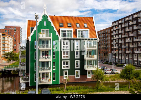 Zaandam Pays-bas, zone résidentielle, Vurehoot Street, bâtiment résidentiel, Banque D'Images