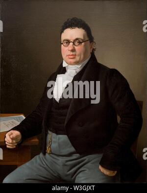 Christoffer Wilhelm Eckersberg - Portrait du marchand Joseph Raphael - Banque D'Images