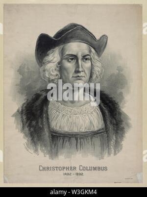 Christophe Colomb, 1492-1892 Banque D'Images