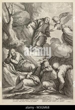 Christus in de hof van Getsemane Matheus Marcus 2637-45 1433-40 2239-45 Lucas. NL-HlmNHA 1477 53009982. Banque D'Images