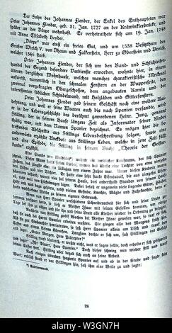 CHRONIK DER FAMILIE FLENDER, Ludwig Voss (Verlag), Düsseldorf 1900, S. 28 (Johann Heinrich Jung, gen. Jung-Stilling, geb. En 1740 Grund im Siegerland, gest. 1817 à Karlsruhe beschreibt Peter Johannes Flender). Banque D'Images