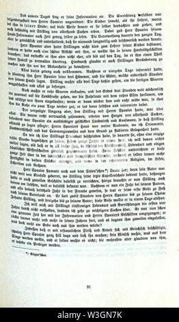 CHRONIK DER FAMILIE FLENDER, Ludwig Voss (Verlag), Düsseldorf 1900, S. 31 (Johann Heinrich Jung, gen. Jung-Stilling, geb. En 1740 Grund im Siegerland, gest. 1817 à Karlsruhe beschreibt Peter Johannes Flender). Banque D'Images