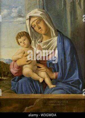 Cima da Conegliano - Madonna col bambino, olio su tavola, 75,4cm x53,2. Banque D'Images