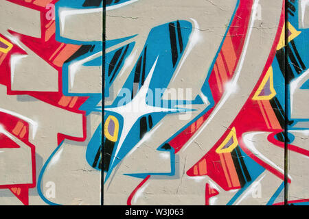 Détail d'une fantaisie urbaine un graffiti sur un mur Banque D'Images