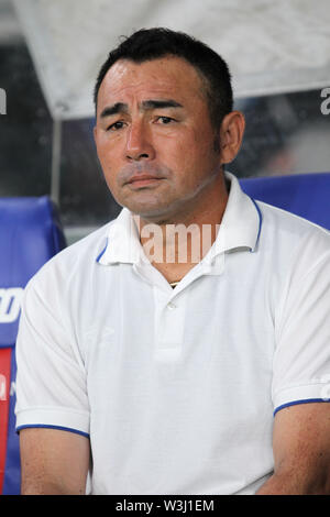 Tokyo, Japon. 14 juillet, 2019. L'entraîneur-chef FC Tokyo Kenta Hasegawa au cours de la J1 2019 football match Ligue entre FC Tokyo 0-3 Kawasaki frontale au Ajinomoto Stadium à Tokyo, Japon, Juillet 14, 2019. Credit : AFLO/Alamy Live News Banque D'Images