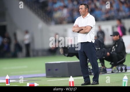 Tokyo, Japon. 14 juillet, 2019. L'entraîneur-chef FC Tokyo Kenta Hasegawa au cours de la J1 2019 football match Ligue entre FC Tokyo 0-3 Kawasaki frontale au Ajinomoto Stadium à Tokyo, Japon, Juillet 14, 2019. Credit : AFLO/Alamy Live News Banque D'Images