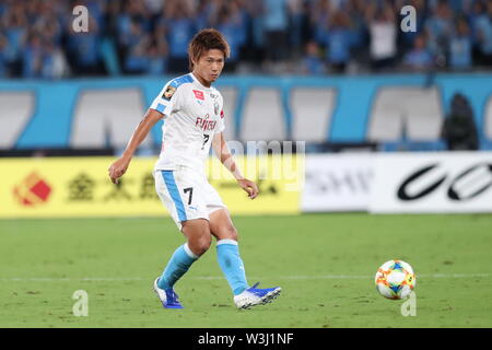 Tokyo, Japon. 14 juillet, 2019. Kawasaki frontale est Shintaro Kurumaya au cours de la J1 2019 football match Ligue entre FC Tokyo 0-3 Kawasaki frontale au Ajinomoto Stadium à Tokyo, Japon, Juillet 14, 2019. Credit : AFLO/Alamy Live News Banque D'Images