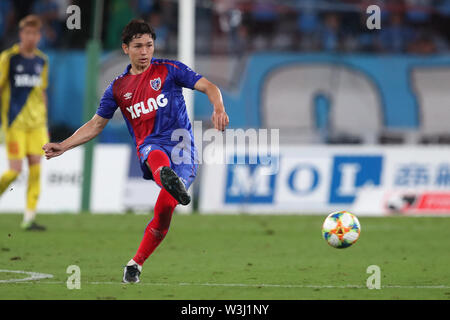 Tokyo, Japon. 14 juillet, 2019. FC Tokyo's Masato Morishige durant la Ligue J1 2019 match de foot entre FC Tokyo 0-3 Kawasaki frontale au Ajinomoto Stadium à Tokyo, Japon, Juillet 14, 2019. Credit : AFLO/Alamy Live News Banque D'Images