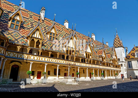 Hospice de Beaune, l'Hôtel-Dieu à Beaune, bourgogne Banque D'Images