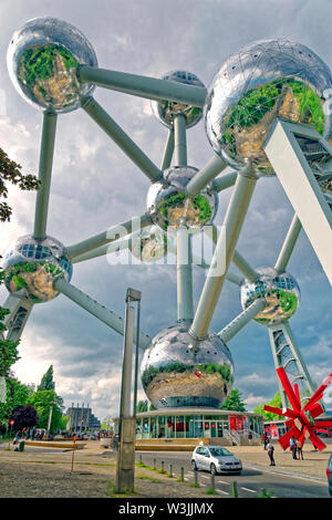 Bruxelles Atomium, construit pour l'Exposition Universelle de Bruxelles 1958, Belgique. Banque D'Images