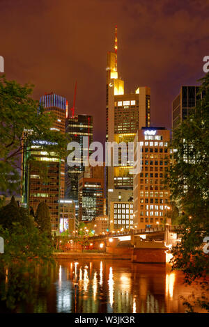 Quartier financier de Francfort, Allemagne. Banque D'Images