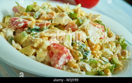 Gazpacho - Morue portoricain, Salade salade rafraîchissante composée de sel floconneux cod. Banque D'Images