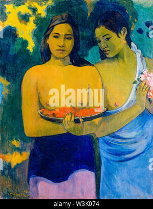 Paul Gauguin, deux femmes tahitiens, peinture post-impressionniste, 1899 Banque D'Images