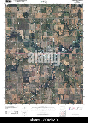 Carte TOPO USGS KANSAS KS Washington 20091215 Restauration TM Banque D'Images