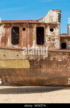 Cimetière de Navires de la mer d'Aral, Moynaq (Moynak), l'Ouzbékistan Banque D'Images