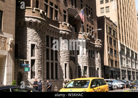 23e division de contrôle de la circulation de la police de la Cité est forteresse médiévale monument, Chelsea, NEW YORK, USA Banque D'Images