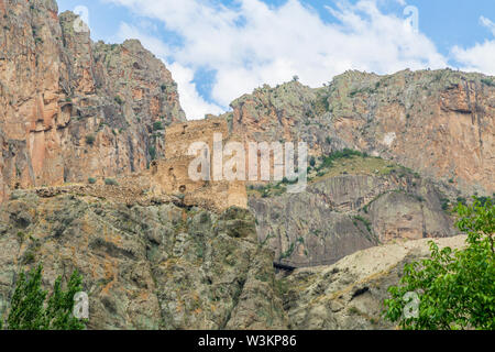 Enguzek kapi château en haute montagne Uzundere, à Erzurum, Turquie Banque D'Images