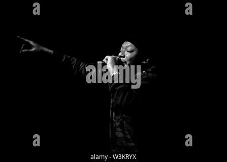 Rodney Smith AKA Roots Manuva sur scène Banque D'Images