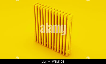 Radiateur de chauffage en fonte. 3D illustration. Banque D'Images