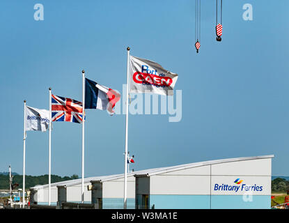 Le port ferry de Caen à Ouistreham Banque D'Images