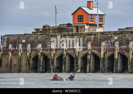 D'ART, partie de la maison de vacances projet, à Folkestone, Kent, UK en juillet 2019 Banque D'Images