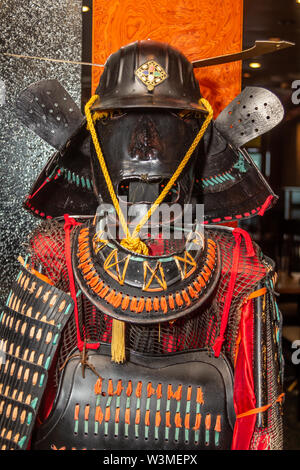 Samauri traditionnels Armor affiché à bord du Norwegian Spirit', 'Bateau de croisière. Banque D'Images