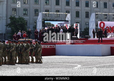 Commémorations de l'indépendance géorgienne, le 26 mai 2019, Place de la liberté, Tbilissi, Géorgie Banque D'Images