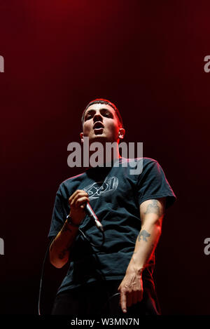 MADRID - JUN 30 : Boston Manor (band) produisent en concert à télécharger (heavy metal music festival) le 30 juin 2019 à Madrid, Espagne. Banque D'Images