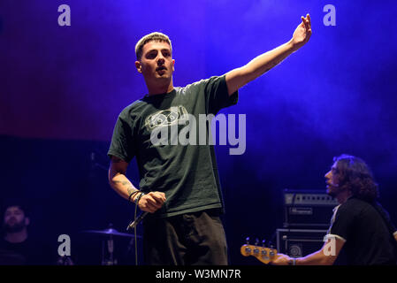 MADRID - JUN 30 : Boston Manor (band) produisent en concert à télécharger (heavy metal music festival) le 30 juin 2019 à Madrid, Espagne. Banque D'Images