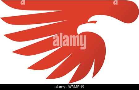 Simple créatif eagle head avec logo aile ailé stylisé. vector illustration vectorielle logo eagle. Illustration de Vecteur