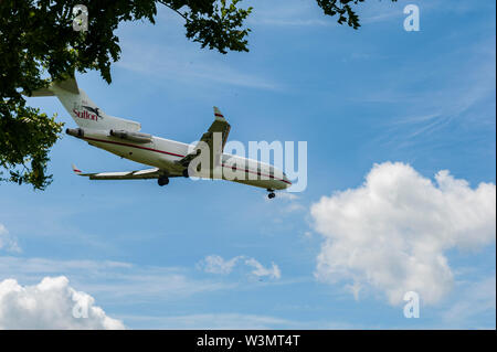 Boeing 727-200 Air équine de première classe, billet d'atterrissage à l'aéroport de Lexington de Lexington Kentucky Bluegrass Banque D'Images