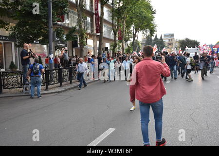 Anti-Russian manifestations à Tbilissi, Géorgie (pays) 29 juin 2019 Banque D'Images