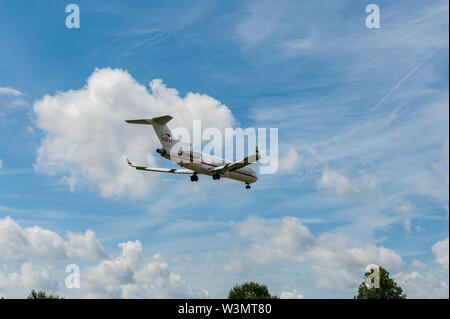 Boeing 727-200 Air équine de première classe, billet d'atterrissage à l'aéroport de Lexington de Lexington Kentucky Bluegrass Banque D'Images