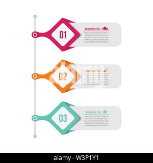 Entreprise Présentation modèle infographique avec des options ou des étapes Illustration de Vecteur