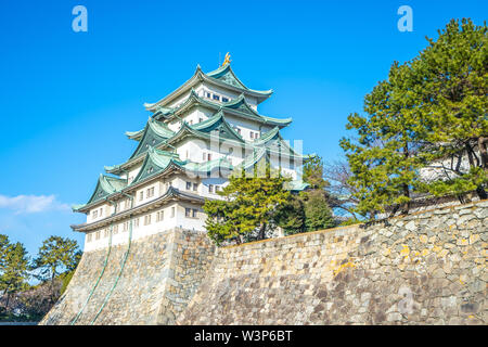 Nagoya, Japon - 16 Février 2019 : Principales donjon de Château de Nagoya à Nagoya, au Japon. Banque D'Images