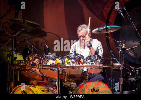 © Stefano D'Offizi - Nick Mason's Saucerful of Secrets @Rock in Roma Summer Fest // Auditorium Parco della Musica - 2019 - www.rockerilla.com Banque D'Images