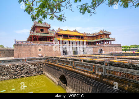 Dai Noi complexe de palais de Hué Monuments. Le lieu qui conduit aux palais des rois est le fonctionnaire du 19e siècle à Hue, Vietnam Banque D'Images