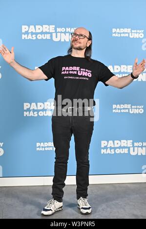 Madrid, Espagne. 17 juillet, 2019. Santiago Segura au photocall du film Padre no hay mas que uno à Madrid le mercredi, 17 juillet 2019. Credit : CORDON PRESS/Alamy Live News Banque D'Images