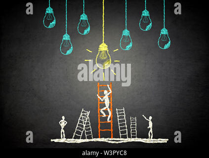 La lumière de fixation - les idées et la créativité concept Banque D'Images