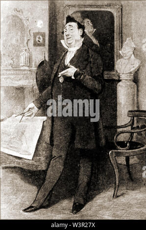 Une première représentation de Mr de Pecksniff Charles Dickens (Charles John Huffam Dickens 1812-1870), roman,Martin Chuzzlewit picaresque, le dernier de ses romans. Banque D'Images