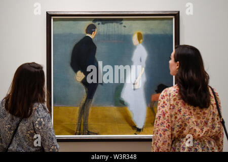 Londres, Royaume-Uni. 17 juillet 2019. Les membres du personnel de la tapisserie "', 1914-1917, par Helene Schjerfbeck à l'occasion de la première exposition solo de l'artiste britannique Helene Schjerfbeck à la Royal Academy of Arts de Piccadilly. L'exposition présente environ 65 portraits, paysages et natures mortes et exécute 20 Juillet au 27 octobre 2019. Crédit : Stephen Chung / Alamy Live News Banque D'Images