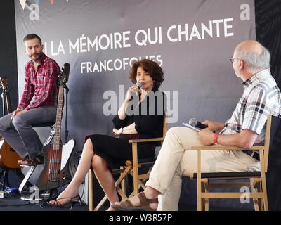 Fanny Ardant est arrivé au Francofolies de La Rochelle pour parler de chansons qui ont marqué Banque D'Images