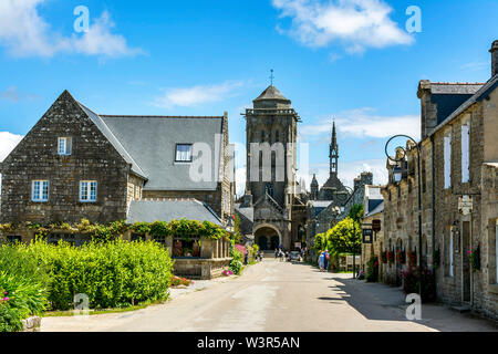 Locronan étiqueté Les Plus Beaux Villages de France, département du Finistère, Bretagne, France Banque D'Images